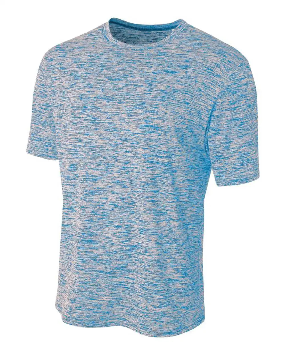 A4 N3296 Space Dye Tech Shirt Light Blue