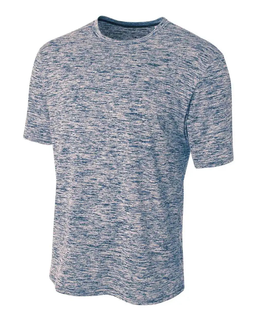 A4 N3296 Space Dye Tech Shirt - Navy