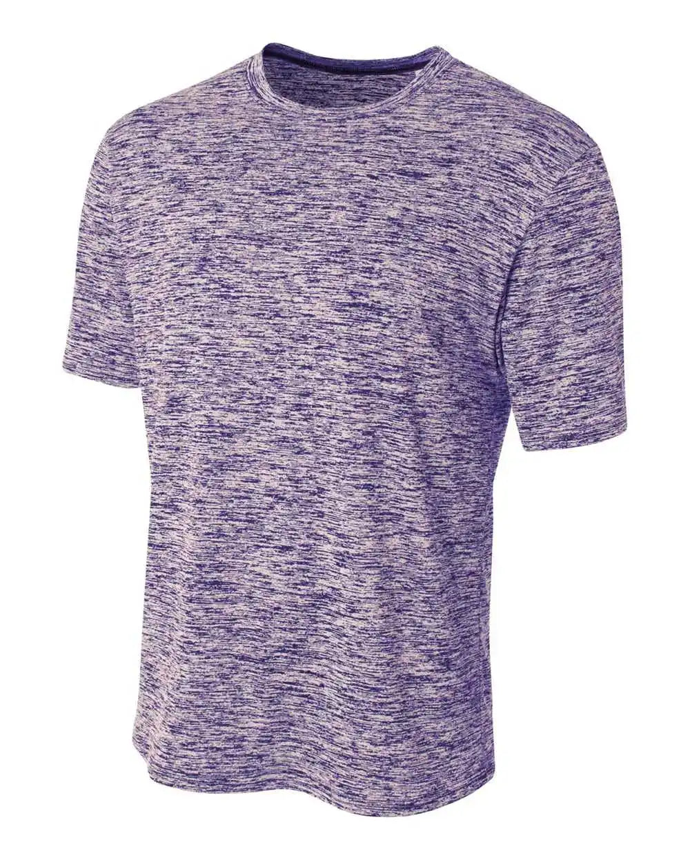 A4 N3296 Space Dye Tech Shirt - Purple