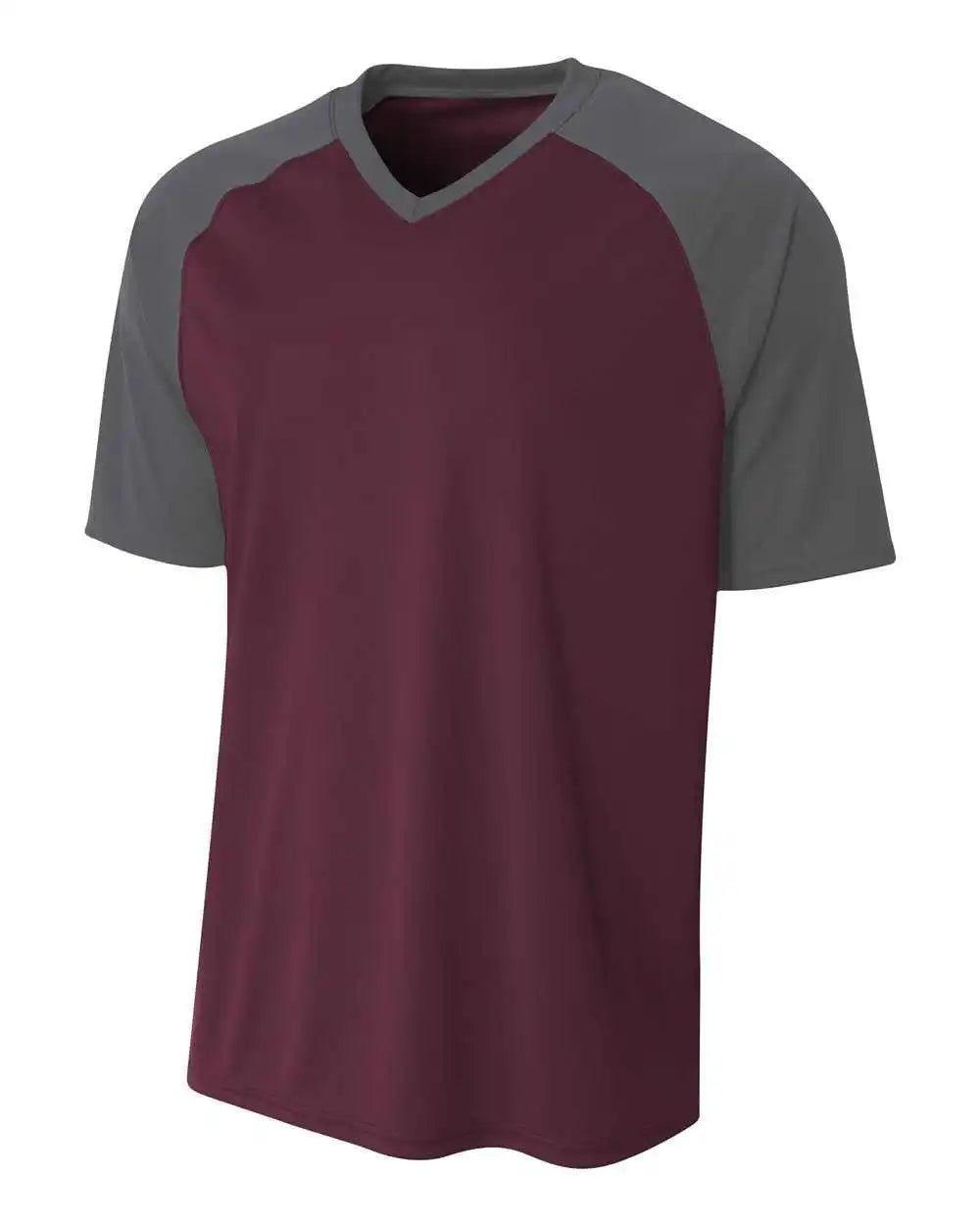 A4 N3373 Strike Jersey Maroon Graphite