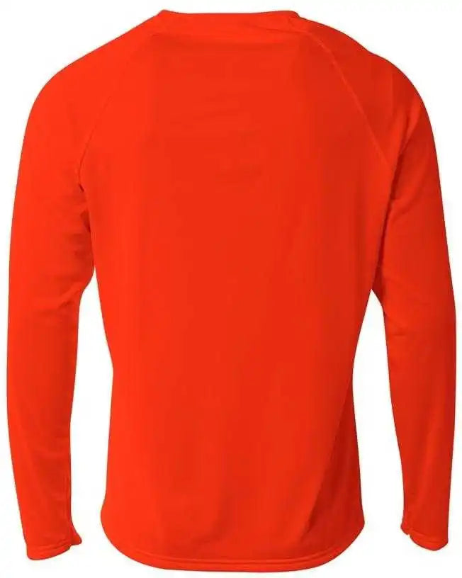 A4 N3396 Surecolor Long Sleeve Cationic Tee - Athletic Orange
