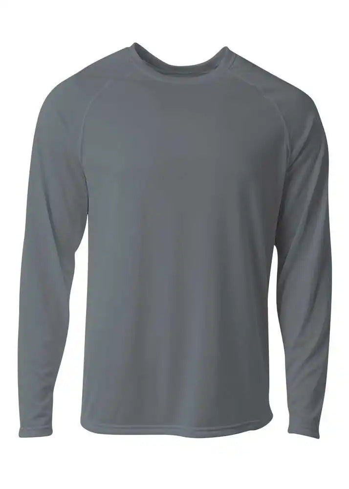 A4 N3396 Surecolor Long Sleeve Cationic Tee - Graphite