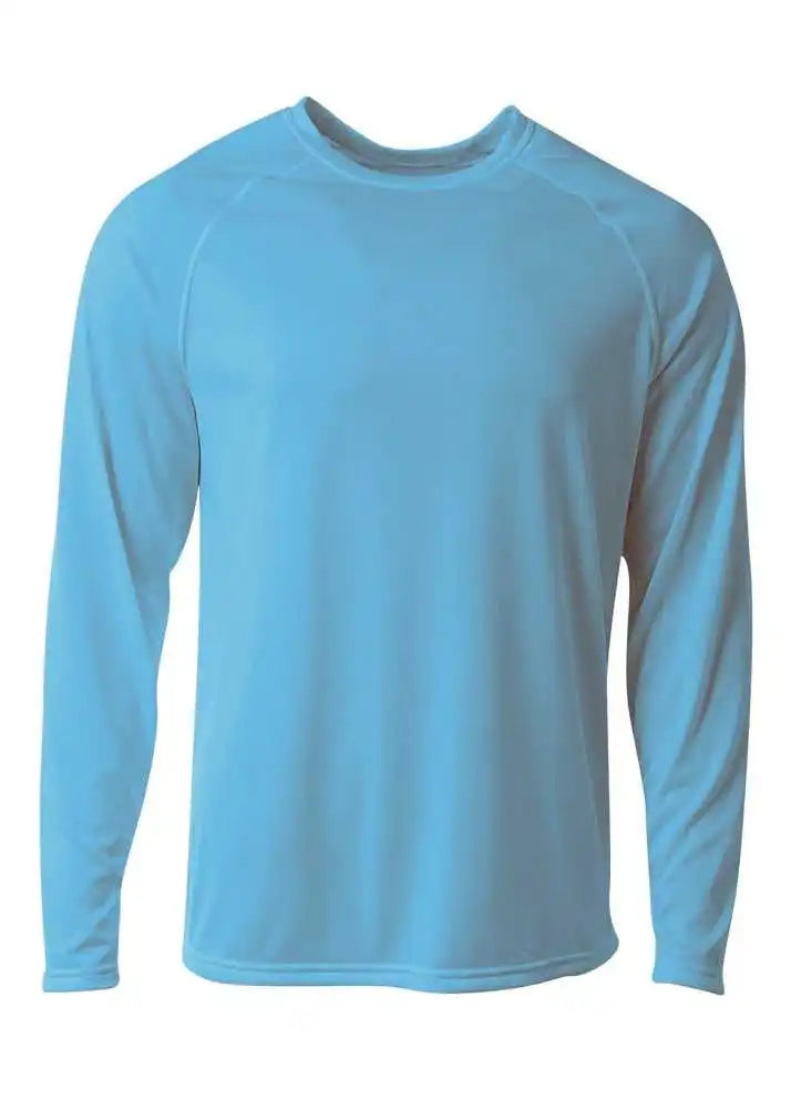 A4 N3396 Surecolor Long Sleeve Cationic Tee - Light Blue