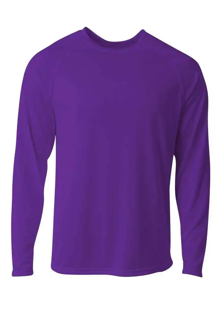 A4 N3396 Surecolor Long Sleeve Cationic Tee - Purple