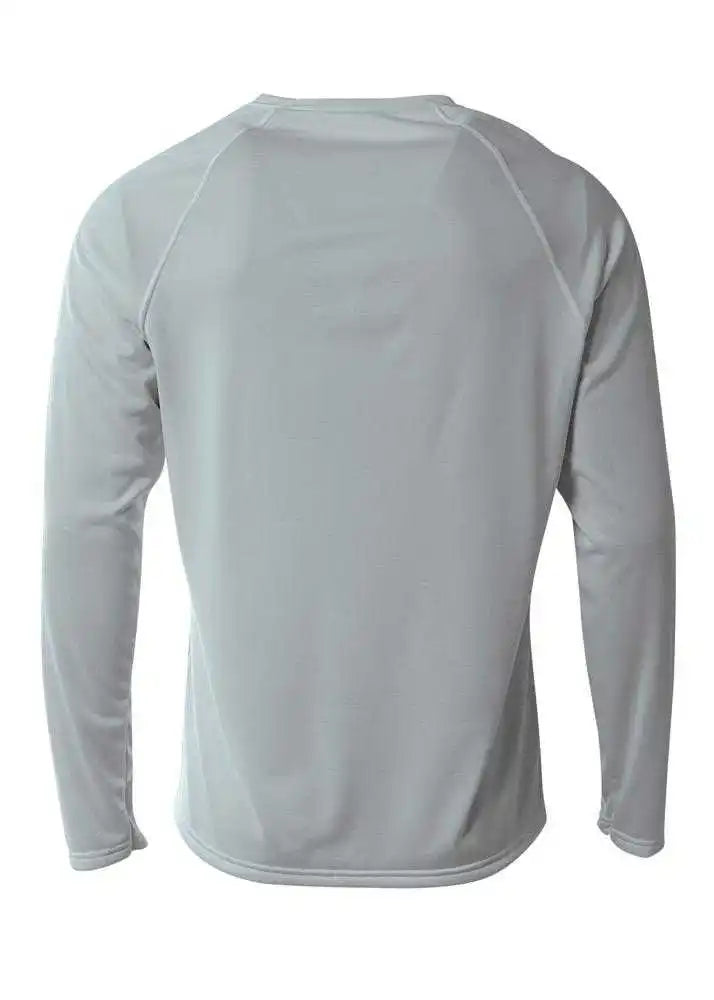A4 N3396 Surecolor Long Sleeve Cationic Tee - Silver