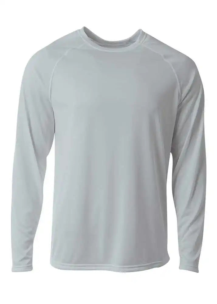 A4 N3396 Surecolor Long Sleeve Cationic Tee - Silver
