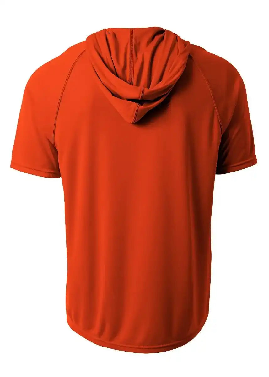 A4 N3408 Short Sleeve Hooded Tee - Athletic Orange