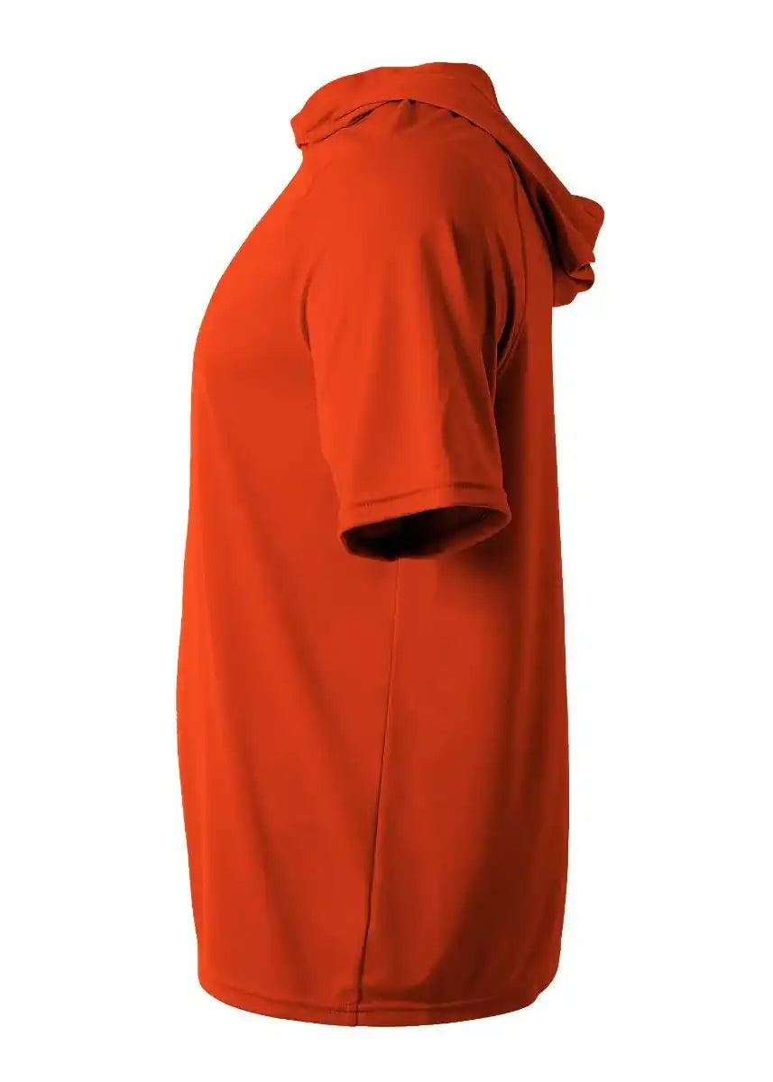 A4 N3408 Short Sleeve Hooded Tee - Athletic Orange