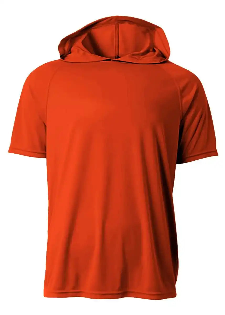 A4 N3408 Short Sleeve Hooded Tee - Athletic Orange