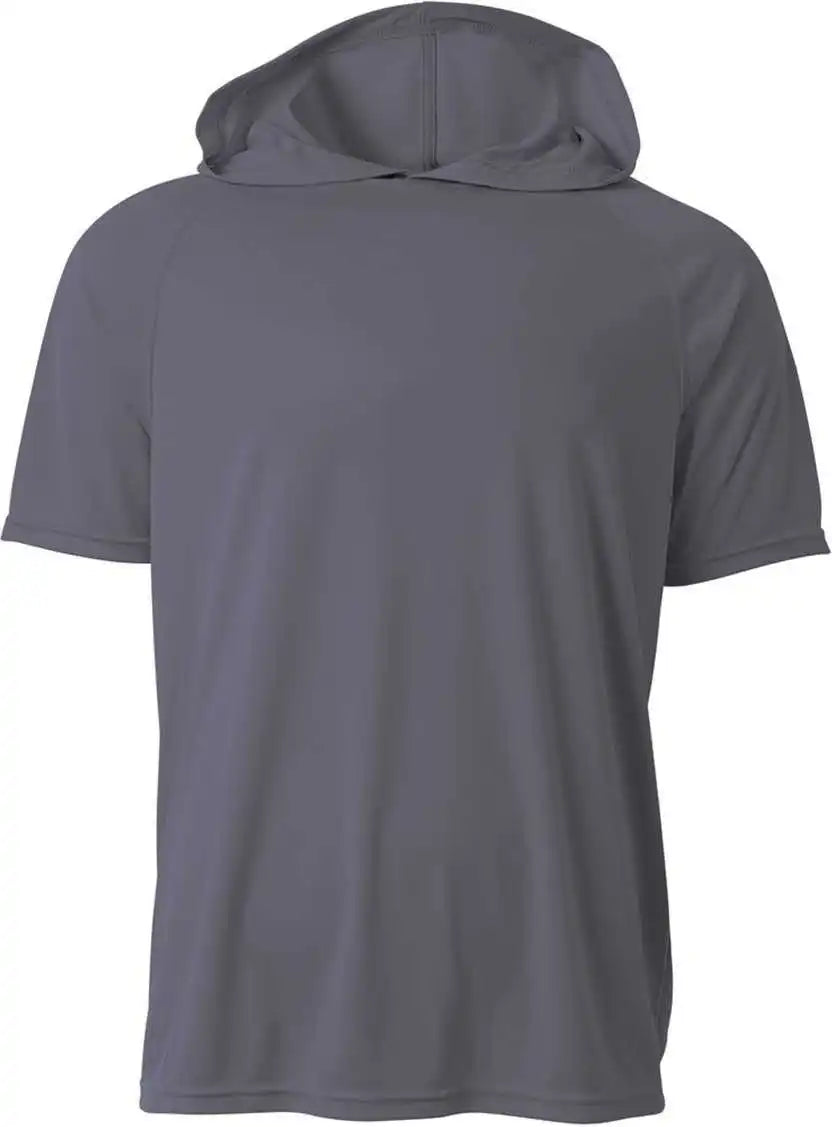 A4 N3408 Short Sleeve Hooded Tee Graphite