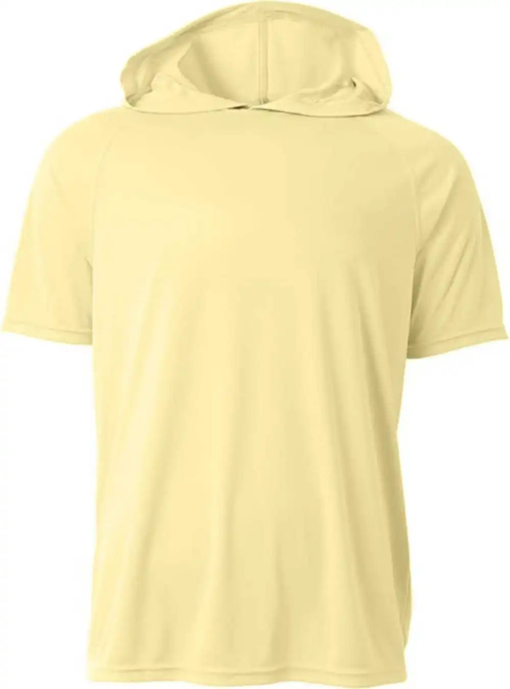 A4 N3408 Short Sleeve Hooded Tee - Light Yellow