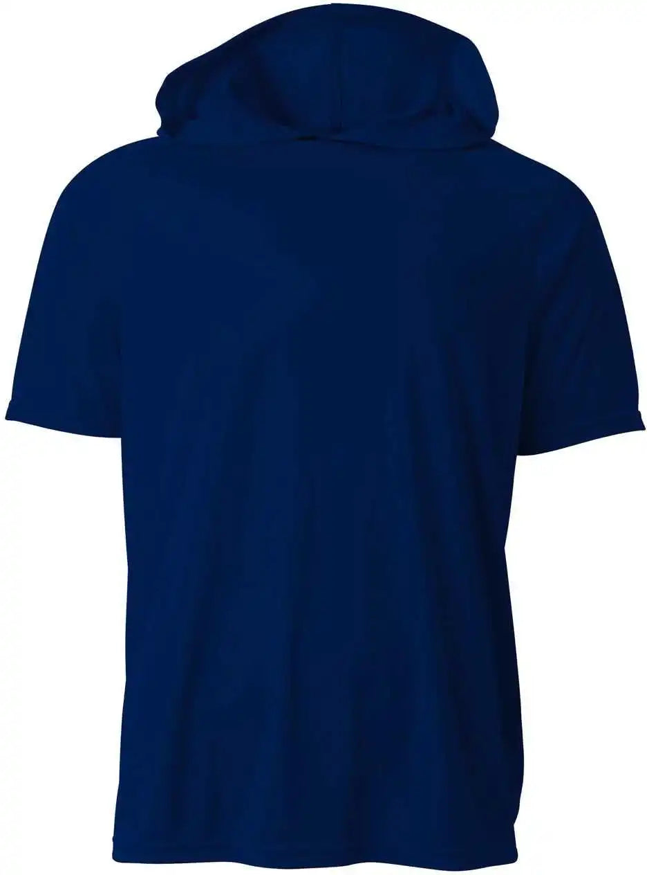 A4 N3408 Short Sleeve Hooded Tee - Navy