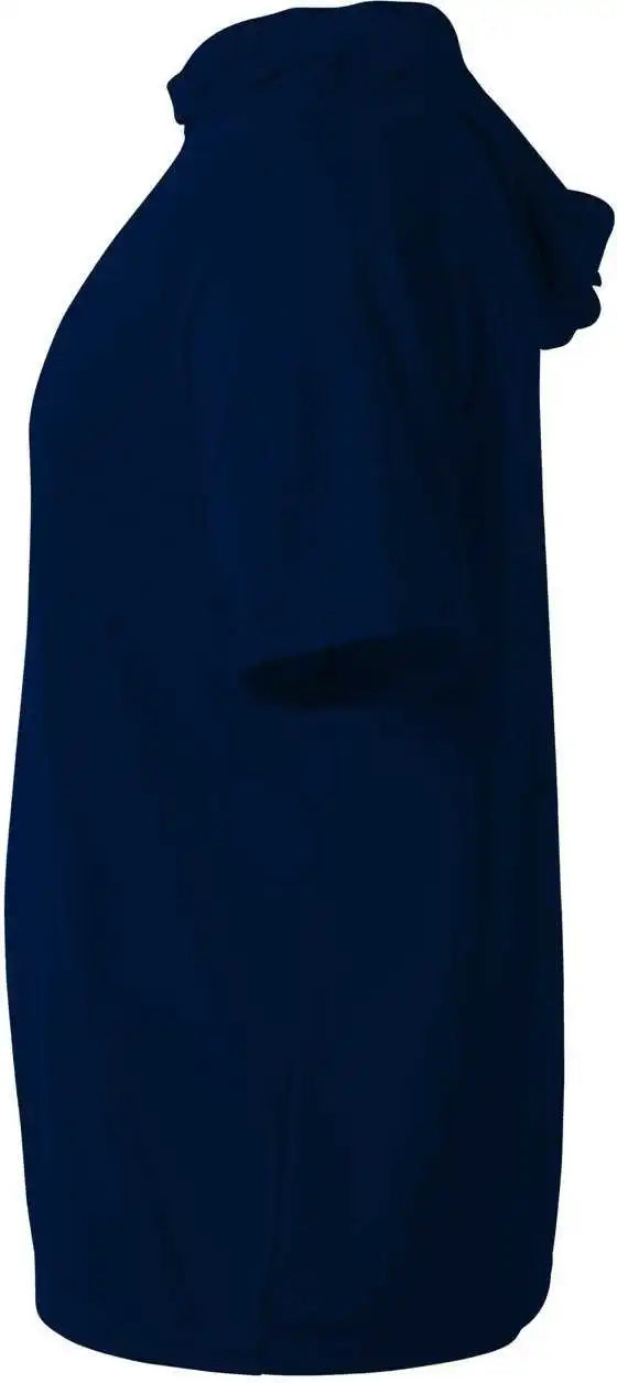 A4 N3408 Short Sleeve Hooded Tee - Navy