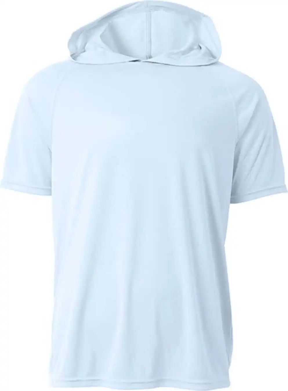 A4 N3408 Short Sleeve Hooded Tee Pastel Blue