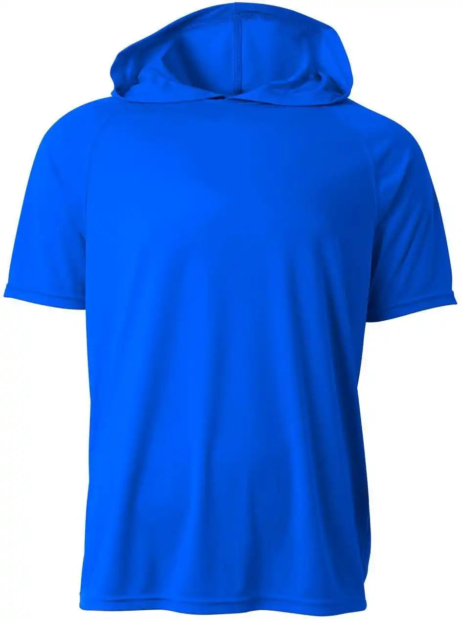 A4 N3408 Short Sleeve Hooded Tee - Royal