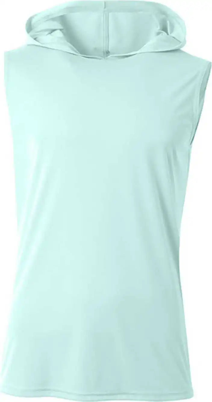 A4 N3410 Men’s Cooling Performance Sleeveless Hooded t Shirt Pastel Mint