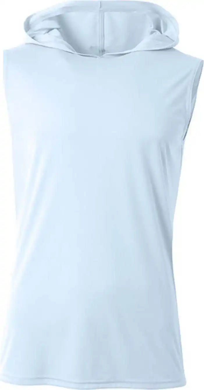 A4 N3410 Men’s Cooling Performance Sleeveless Hooded T-shirt - Pastel Blue