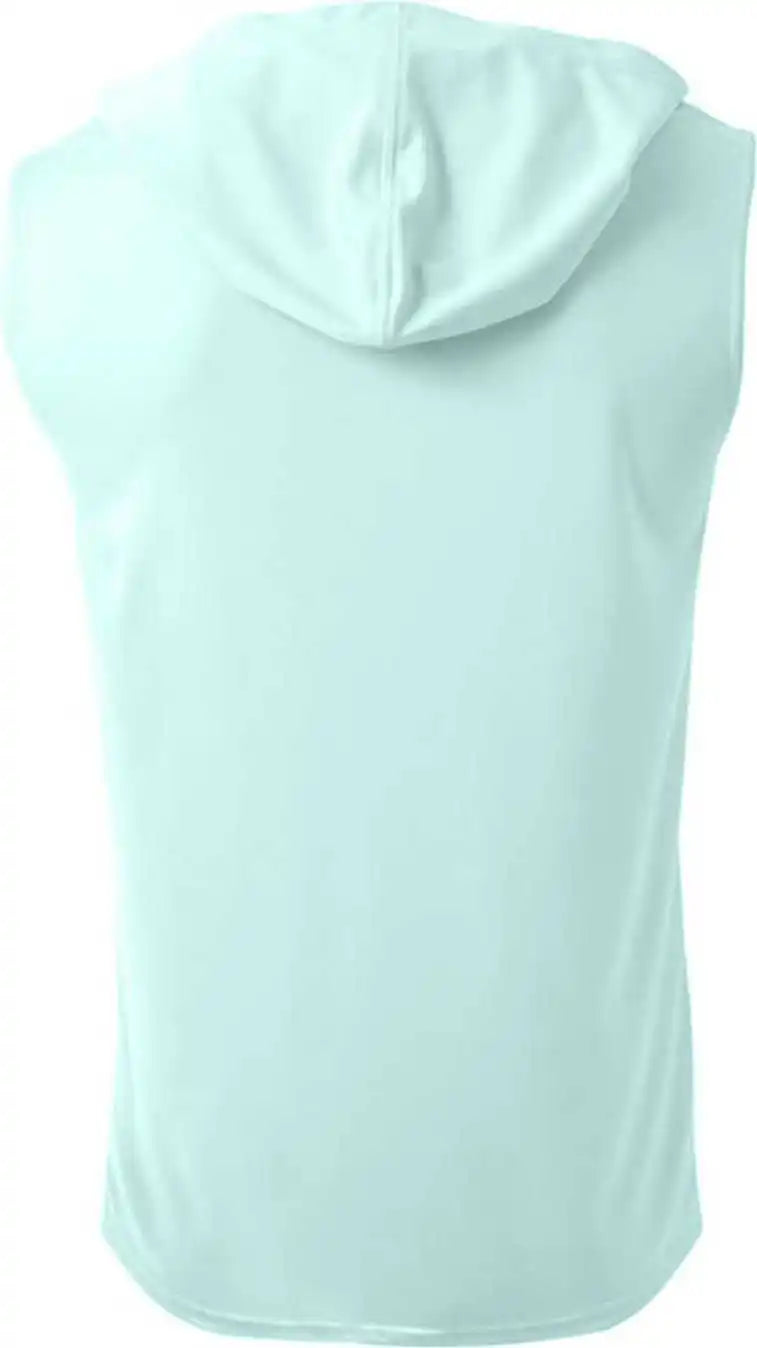 A4 N3410 Men’s Cooling Performance Sleeveless Hooded t Shirt Pastel Mint