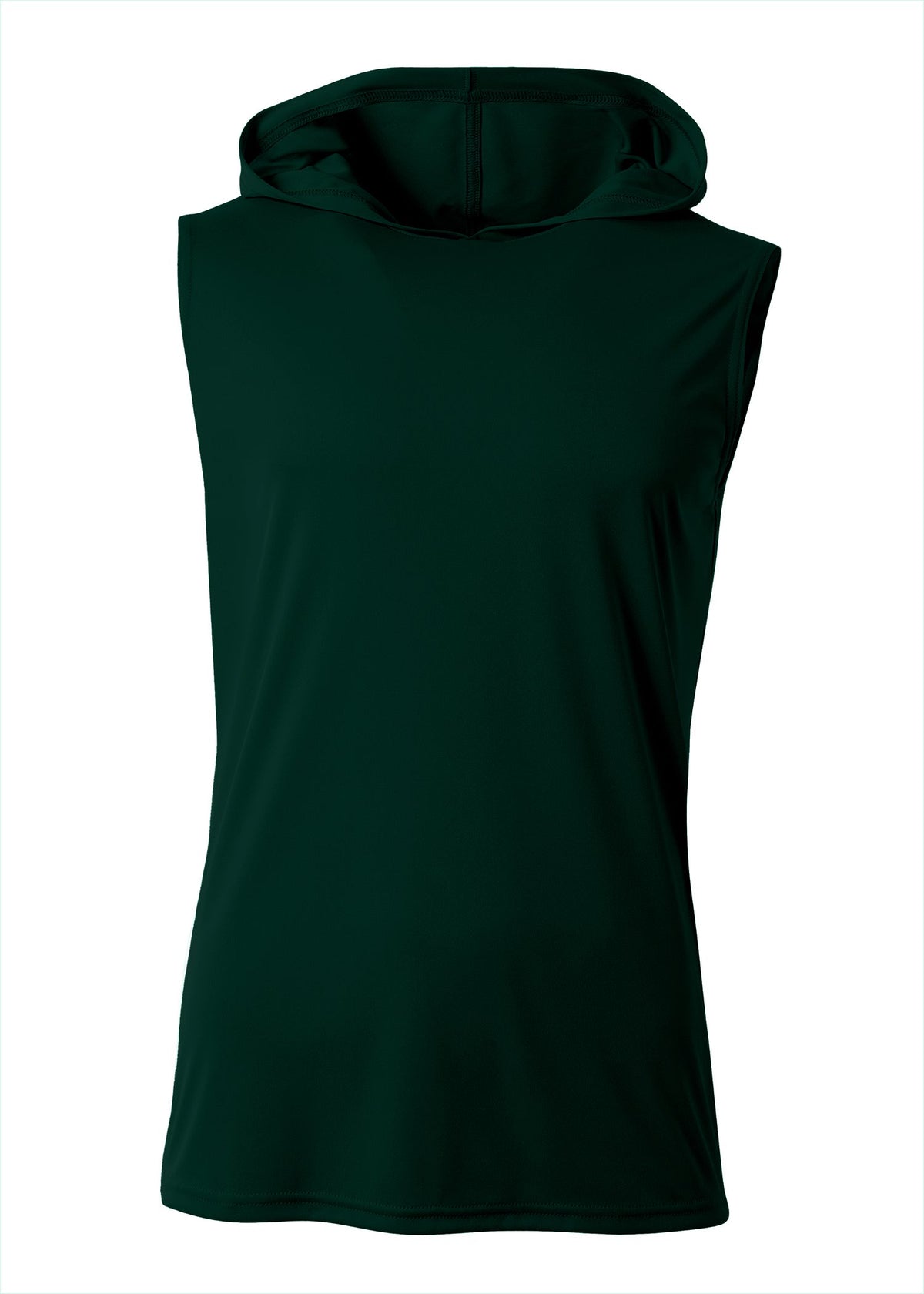 A4 N3410 Sleeveless Hooded Tee - Forest - s