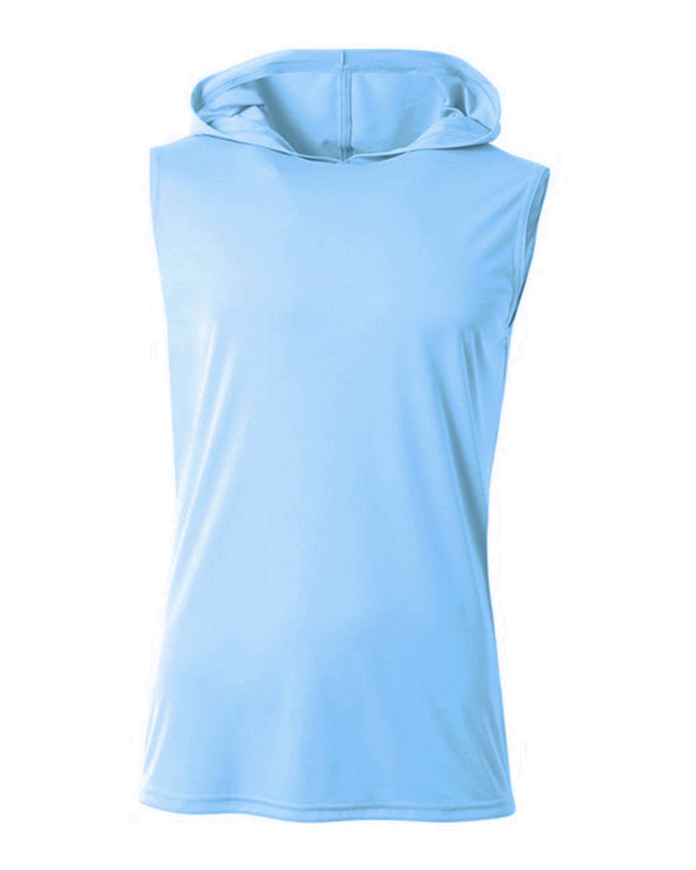 A4 N3410 Sleeveless Hooded Tee - Sky Blue - s