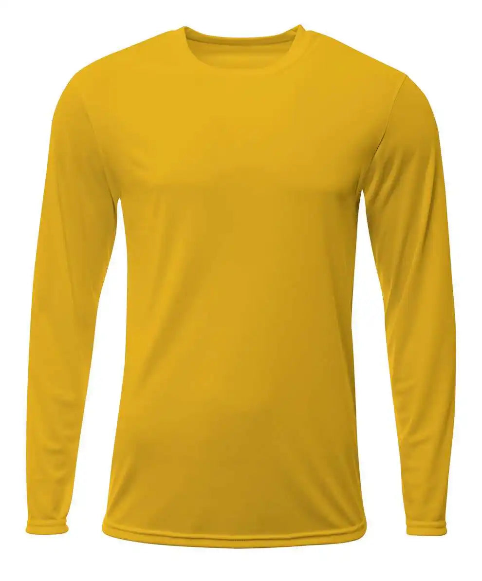 A4 N3425 Adult Sprint Long Sleeve Tee - Gold