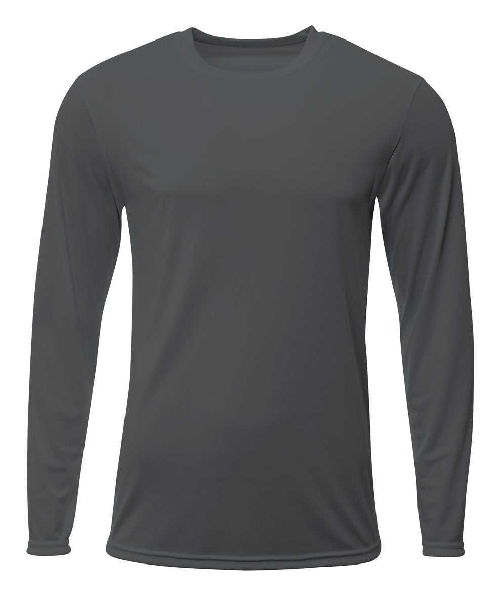 A4 N3425 Adult Sprint Long Sleeve Tee - Graphite