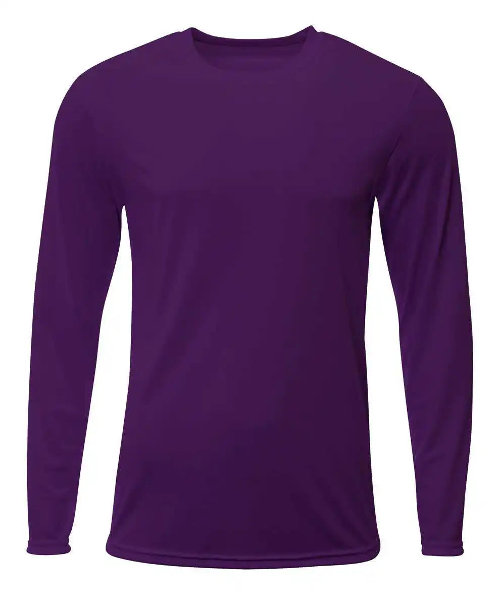 A4 N3425 Adult Sprint Long Sleeve Tee - Purple