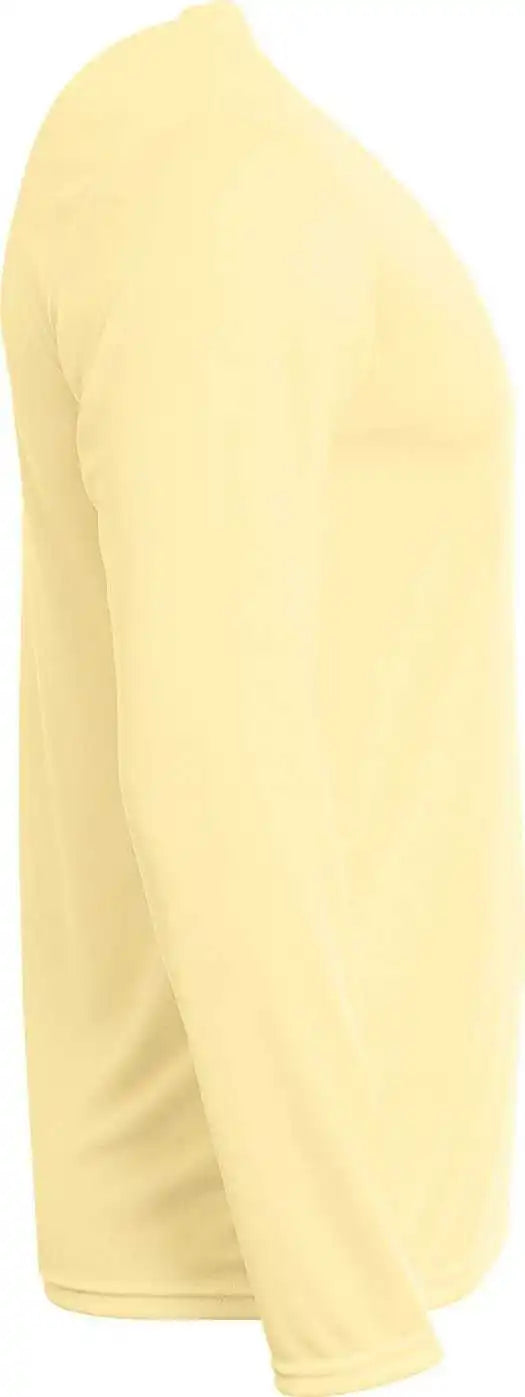 A4 N3425 Men’s Sprint Long Sleeve t Shirt Light Yellow