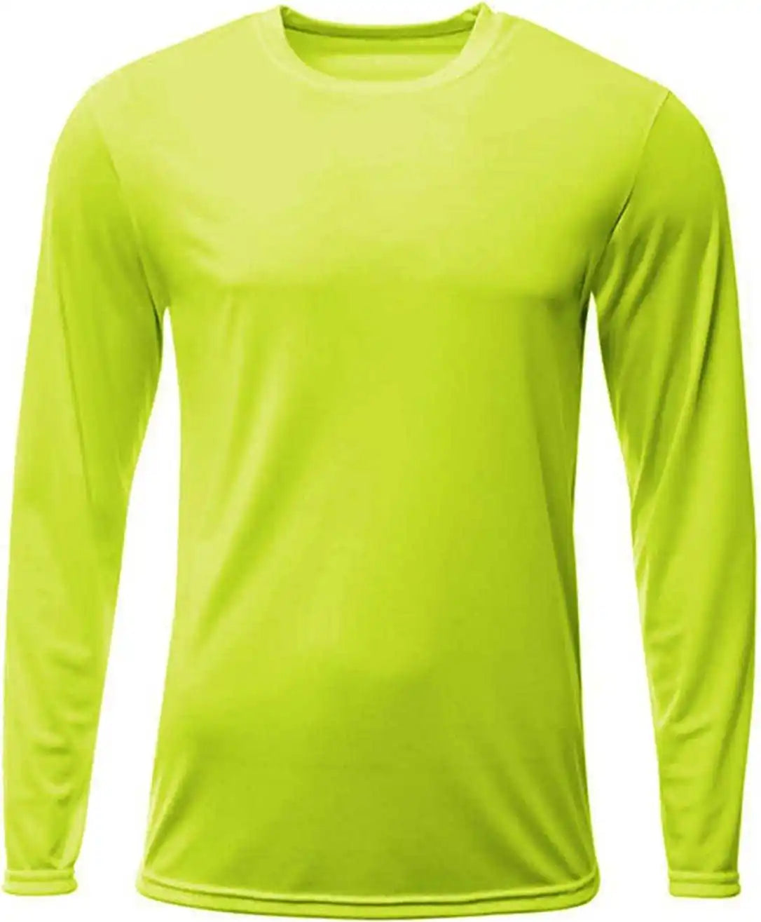 A4 N3425 Men’s Sprint Long Sleeve t Shirt Lime