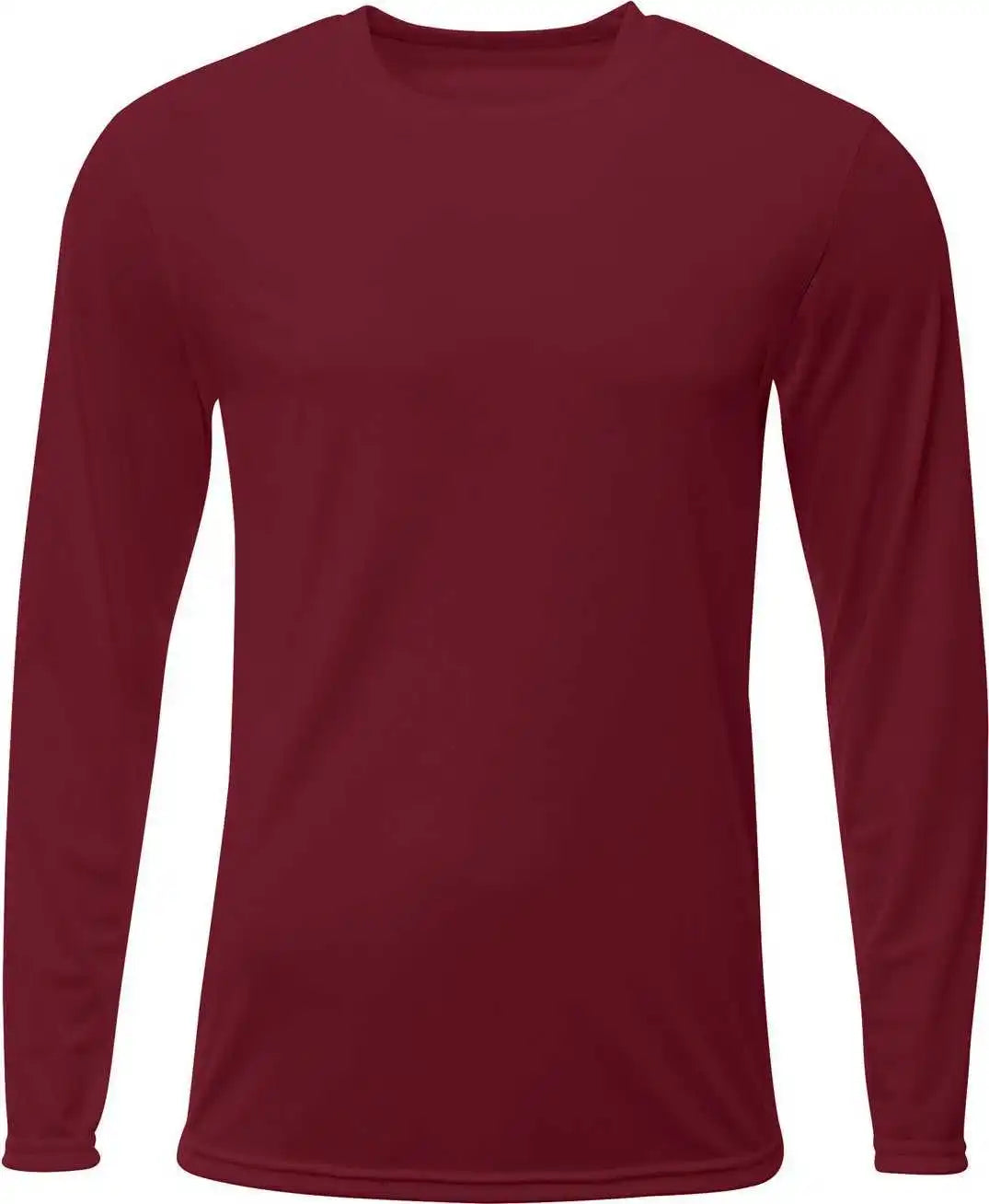 A4 N3425 Men’s Sprint Long Sleeve t Shirt Maroon