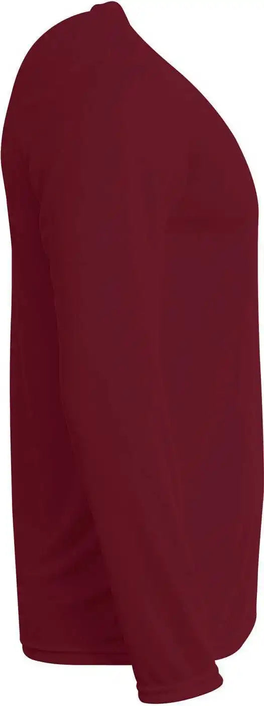 A4 N3425 Men’s Sprint Long Sleeve t Shirt Maroon