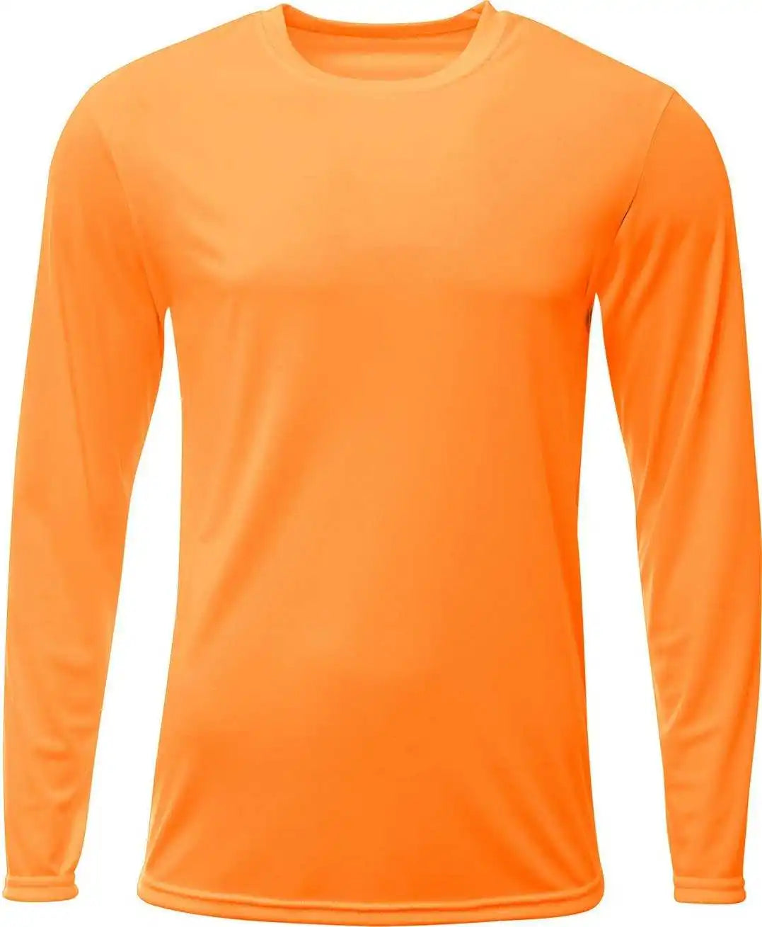 A4 N3425 Men’s Sprint Long Sleeve t Shirt Safety Orange