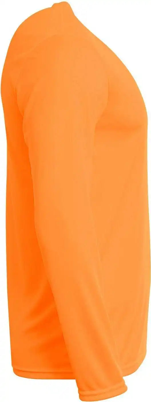 A4 N3425 Men’s Sprint Long Sleeve T-shirt - Safety Orange