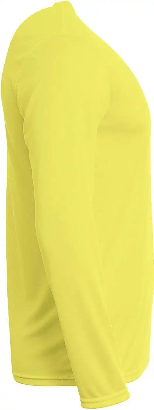 A4 N3425 Men’s Sprint Long Sleeve t Shirt Safety Yellow