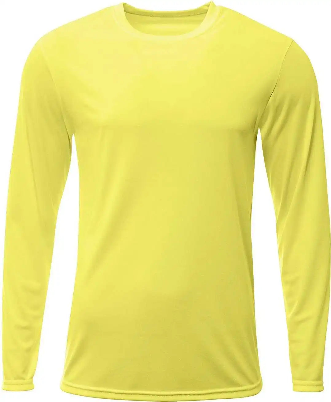 A4 N3425 Men’s Sprint Long Sleeve t Shirt Safety Yellow