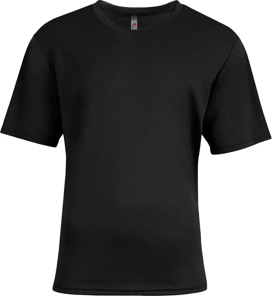 A4 N3511 Unisex Sprint V-neck T-shirt - Black