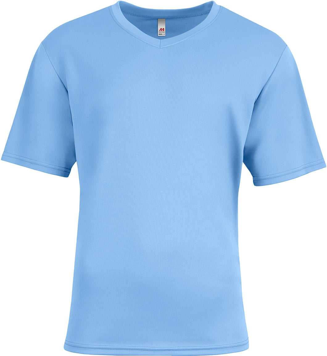 A4 N3511 Unisex Sprint V-neck T-shirt - Light Blue