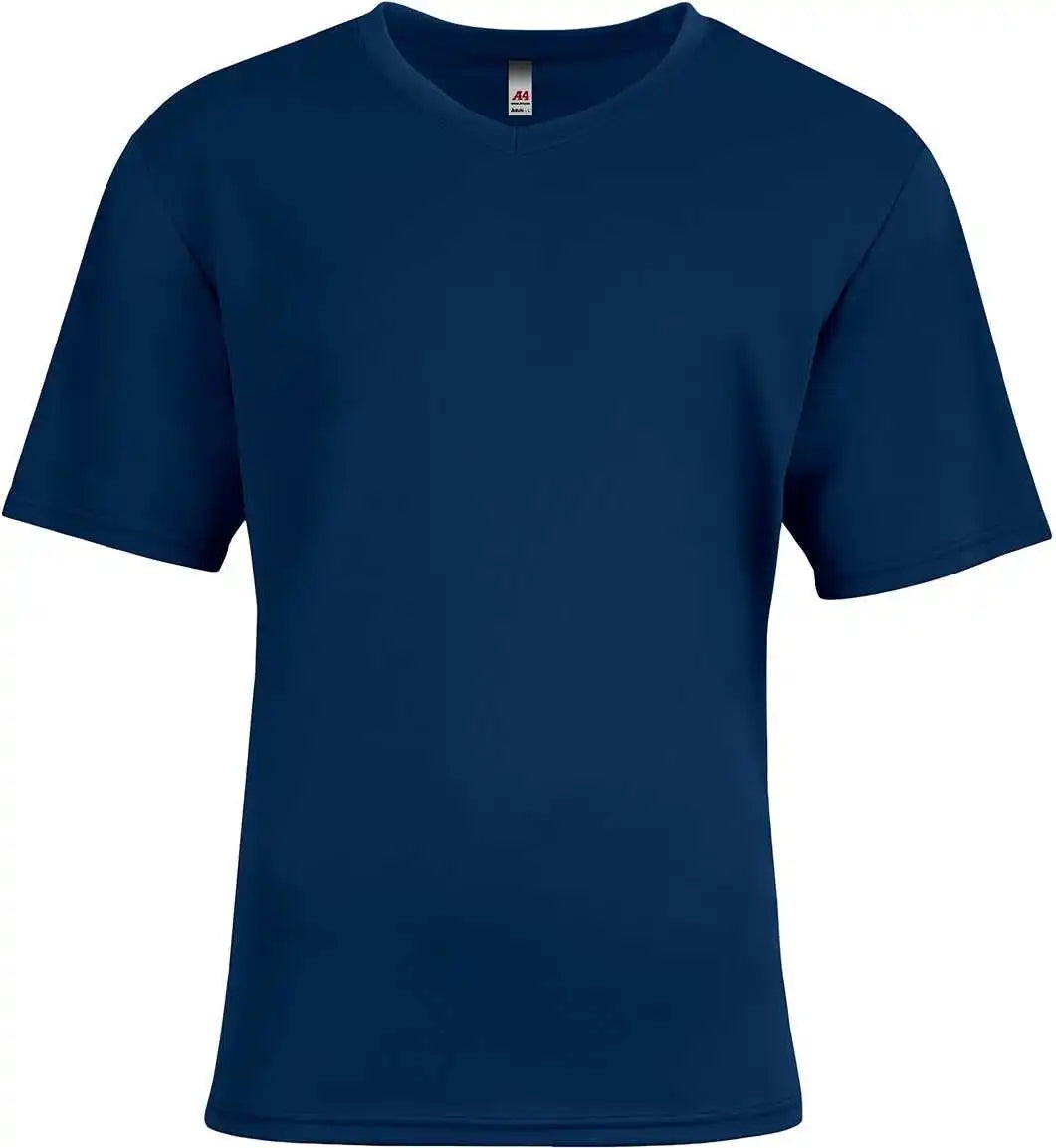 A4 N3511 Unisex Sprint V-neck T-shirt - Navy