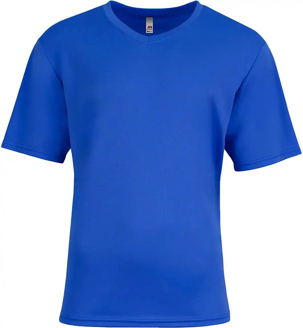 A4 N3511 Unisex Sprint v Neck t Shirt Royal