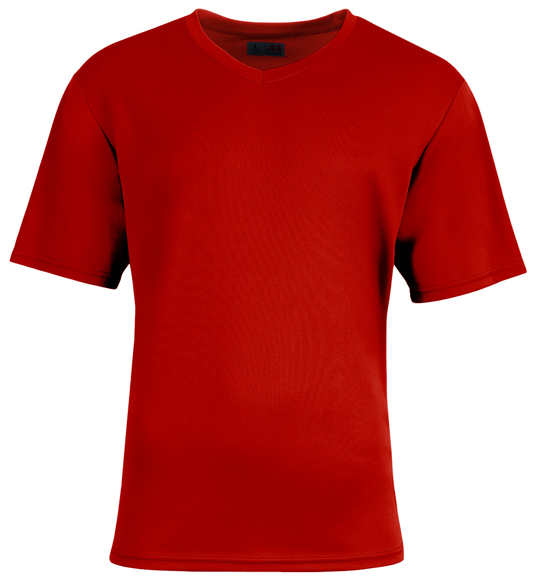 A4 N3511 Unisex Sprint V-neck T-shirt - Scarlet