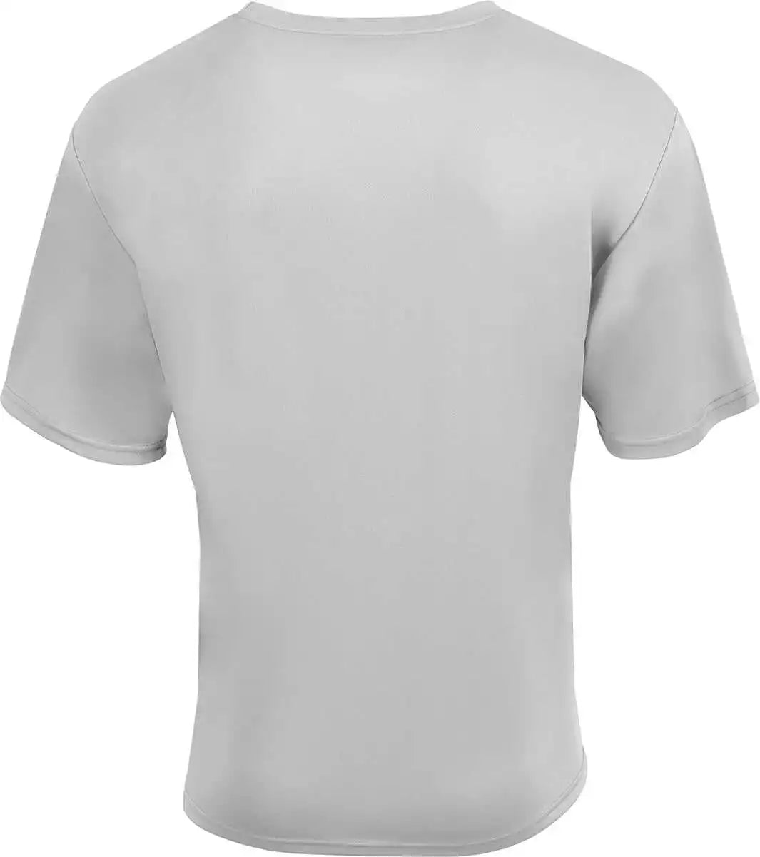 A4 N3511 Unisex Sprint v Neck t Shirt Silver