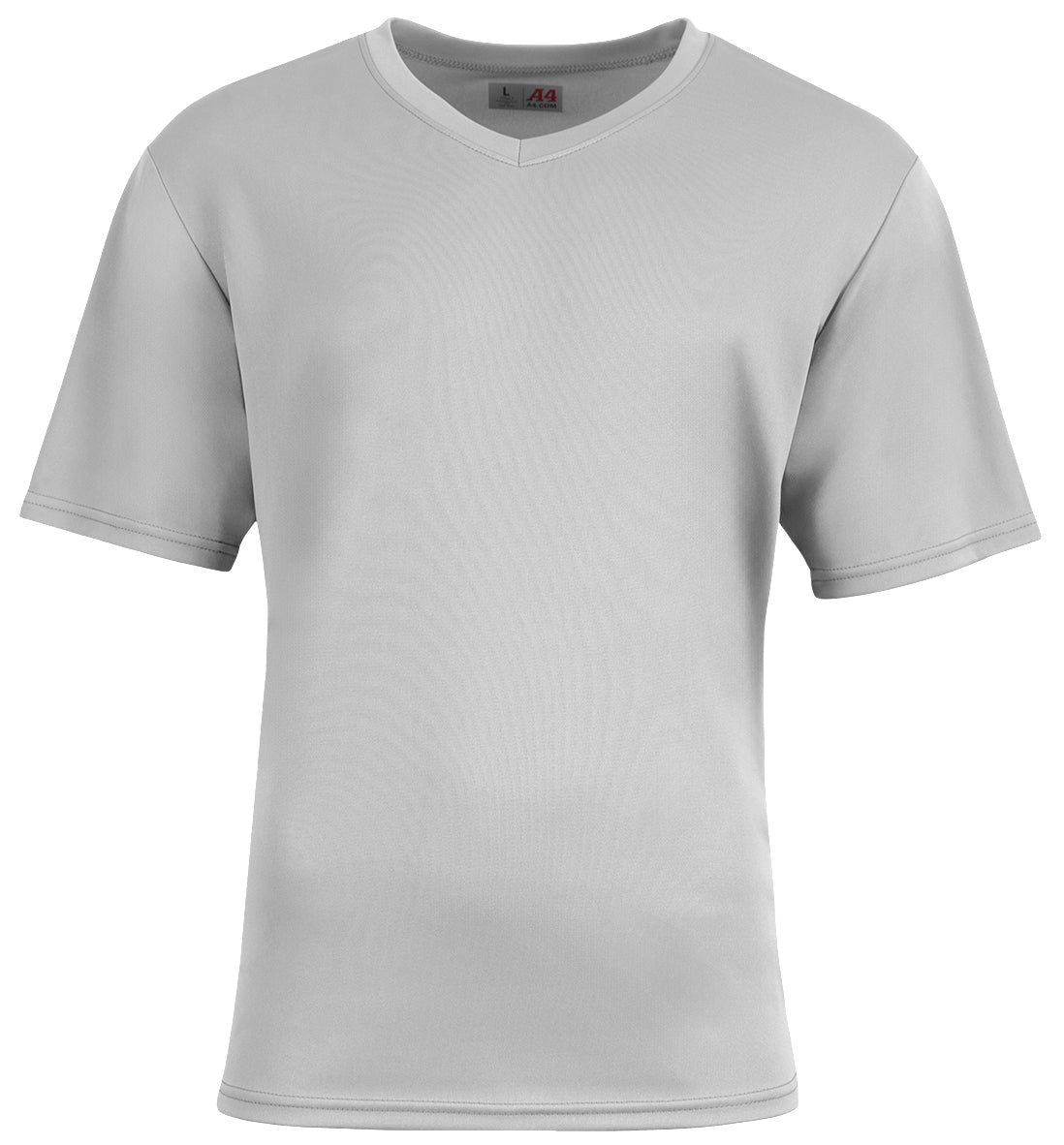 A4 N3511 Unisex Sprint V-neck T-shirt - Silver