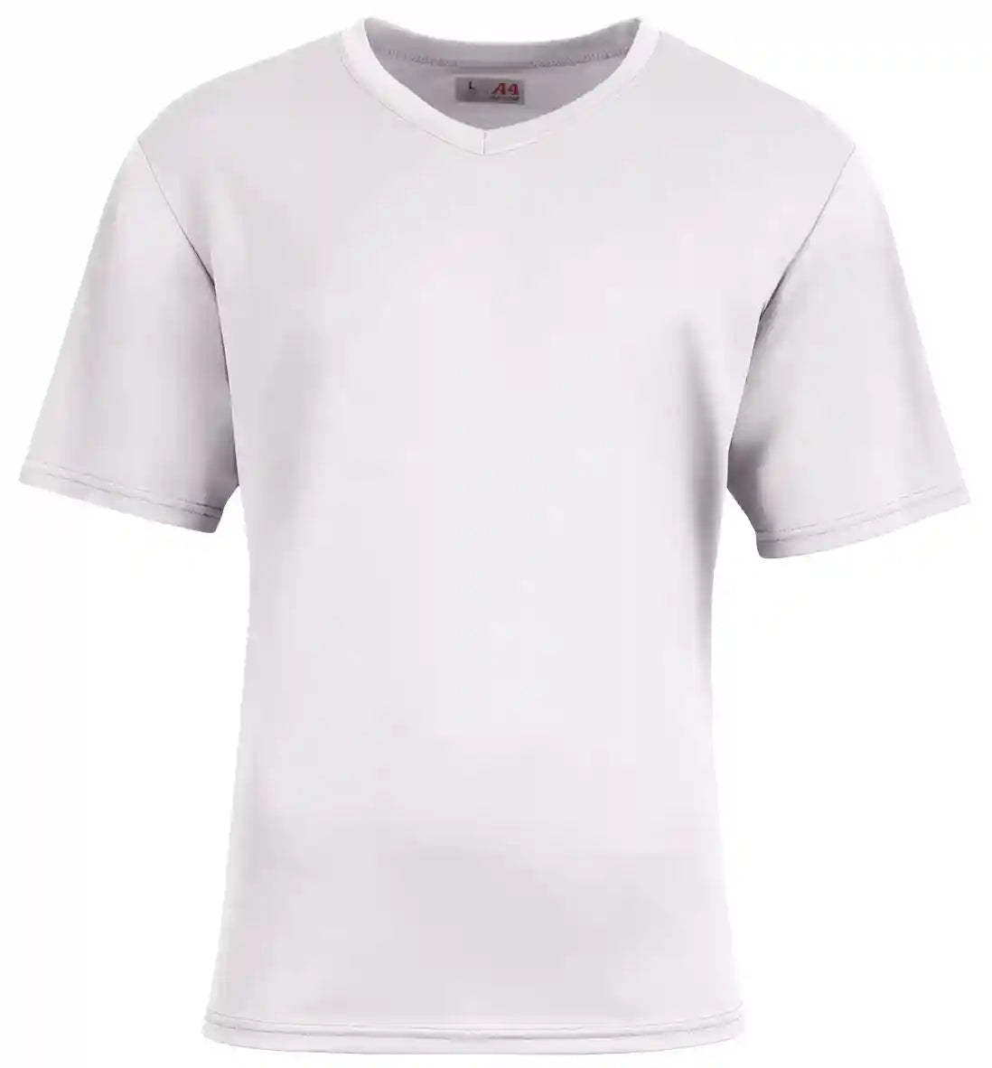 A4 N3511 Unisex Sprint V-neck T-shirt - White