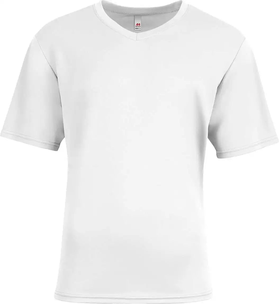 A4 N3511 Unisex Sprint v Neck t Shirt White