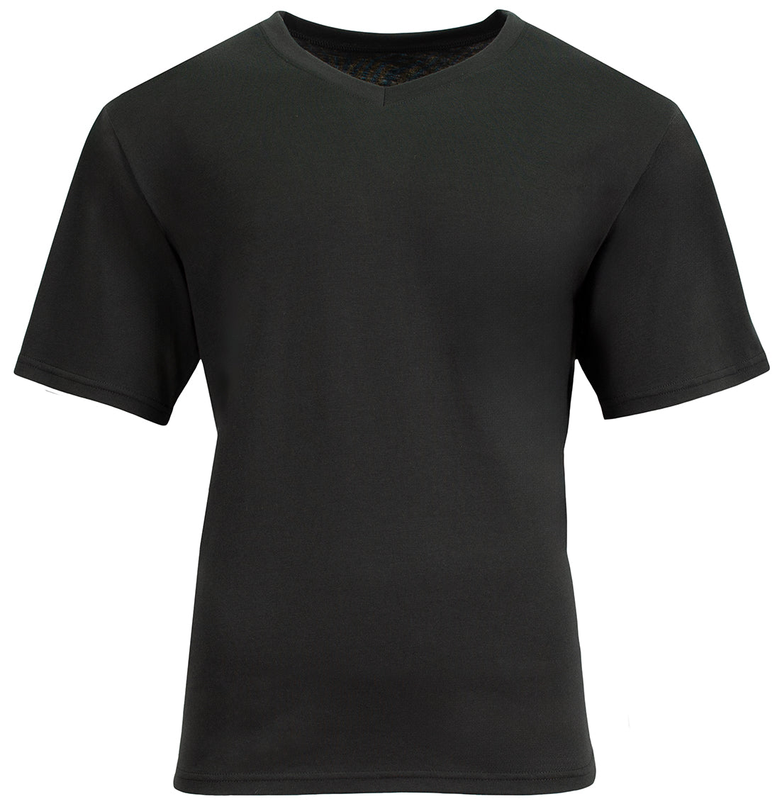 A4 N3512 Unisex Softek V-neck T-shirt - Black