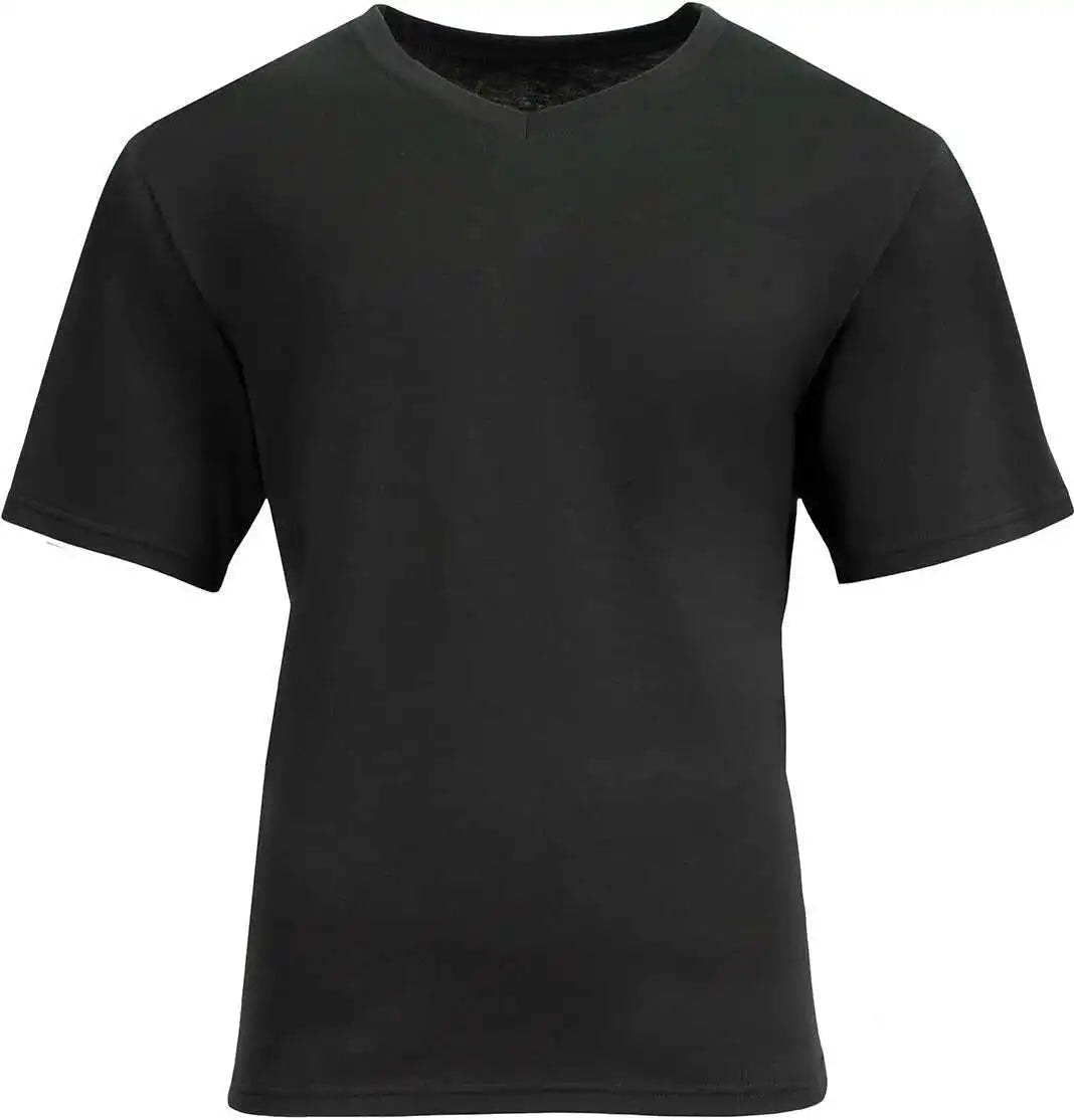 A4 N3512 Unisex Softek V-neck T-shirt - Black