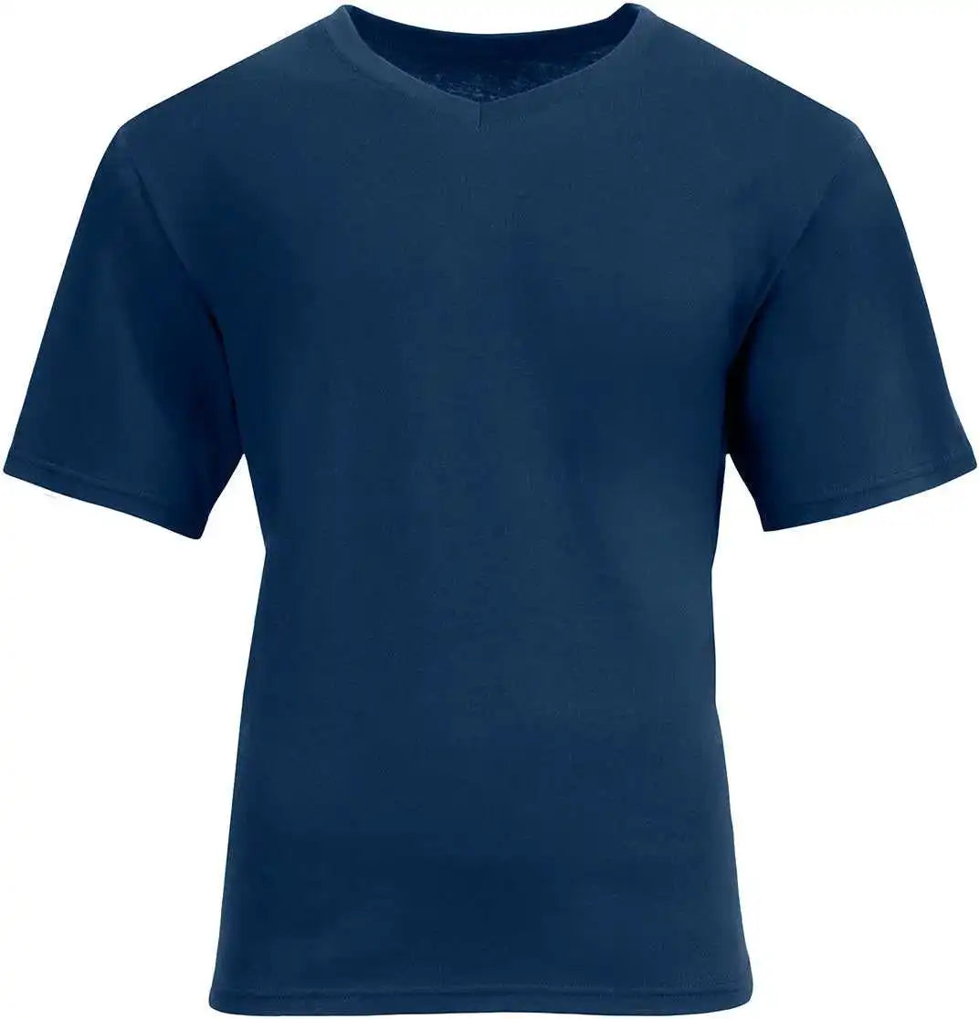 A4 N3512 Unisex Softek V-neck T-shirt - Navy