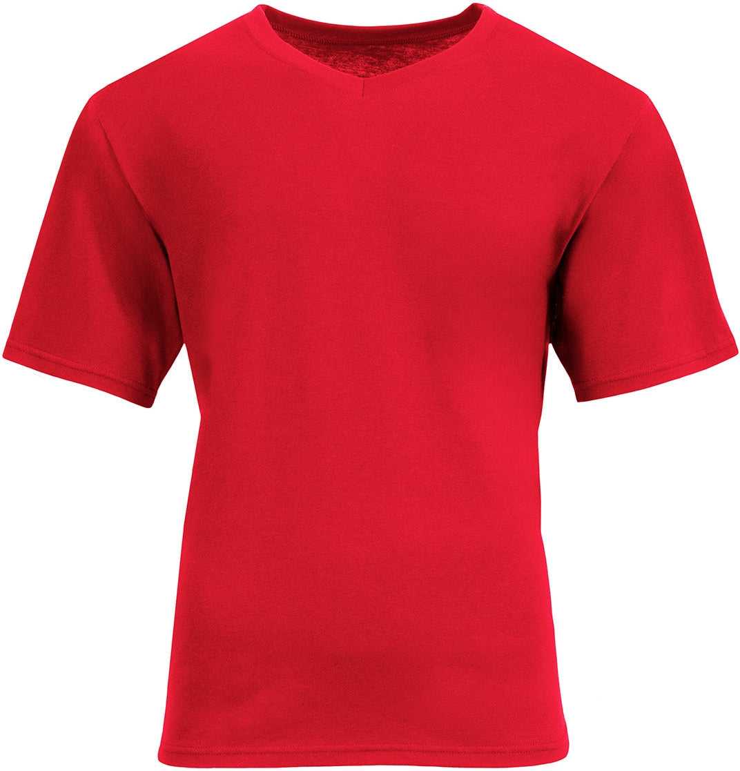 A4 N3512 Unisex Softek V-neck T-shirt - Scarlet