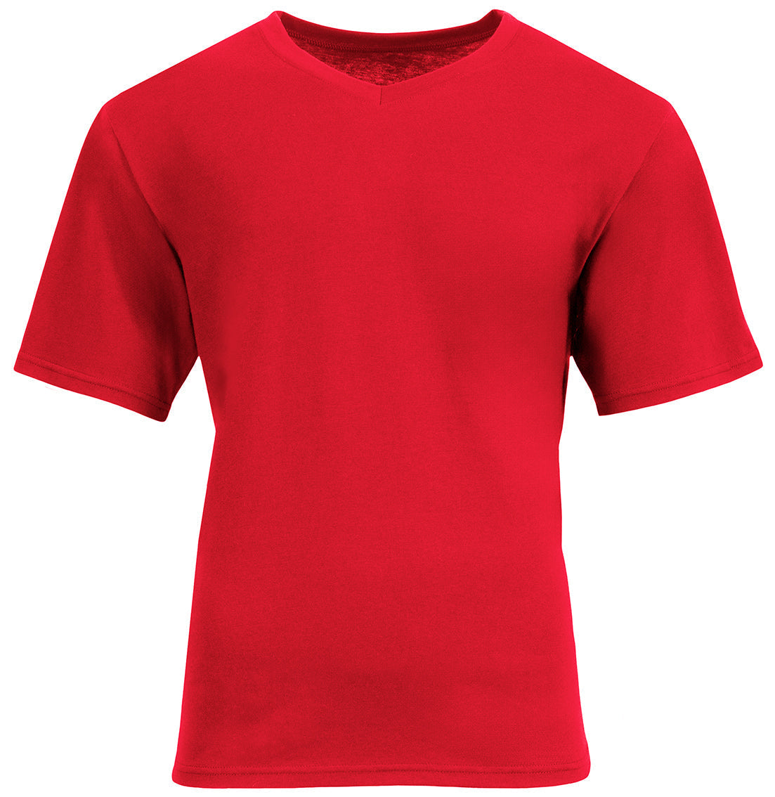 A4 N3512 Unisex Softek V-neck T-shirt - Scarlet