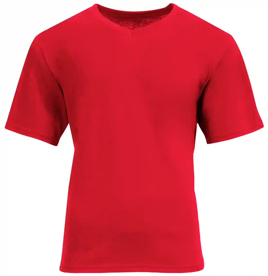 A4 N3512 Unisex Softek V-neck T-shirt - Scarlet